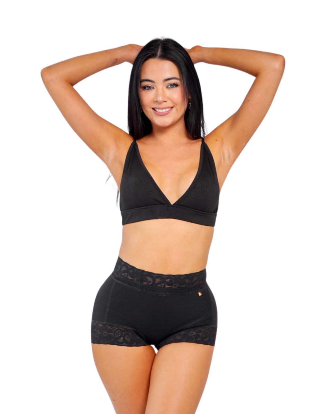 Colombian Double Compression Womens Shorts With Waist Trainer, BBL